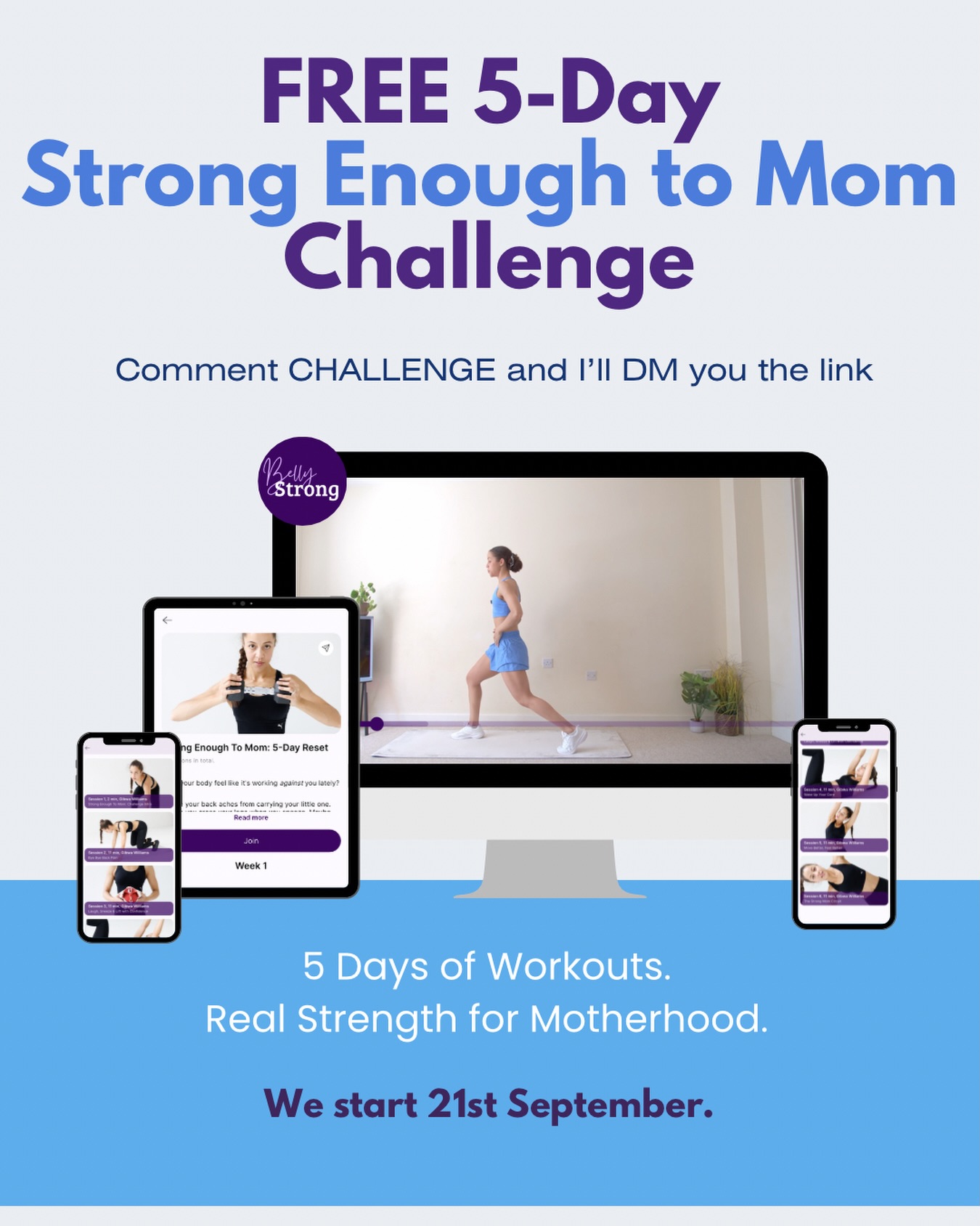This is for all the moms whose backs are tired and sore. Who dread the simple task of getting up off of the floor. The moms who avoid running because of that little persistent leak. Or just want to collapse at the end of the day because they feel like their body just isn’t keeping up with motherhood and all its demands. 

I know how it feels because I’ve been there. 

These 5 days are for you. Short workouts. Planned by a professional. A bit of a game plan. To show you where to start, or get you going again if it’s been a while. 

Tag your mom friends. Comment CHALLENGE if you’re in. I’ll see you on 21st September 💪🏽 

#womensfitness #postpartum #postpartumjourney #fitmom #momlife