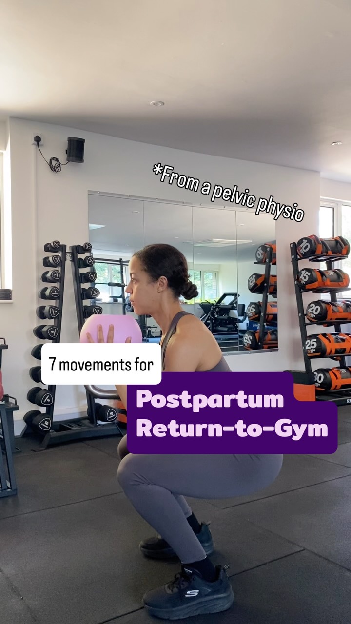 It’s a couple of months since delivery. You may be sleep deprived, but you’re itching to get moving again, and all you want to do is get back into the gym. But, you don’t know where to start. Here are examples of 7 key movements I would incorporate into any return to gym program.

1. Squat. One of our base movements. It incorporates the ever-important hinge, and a goblet squat helps to get the feeling of knitting the ribs together to facilitate core integration, and also stop the back muscles from taking over.

2. Lunge. These are important because it’s a movement we do so regularly, in some form, on a daily basis. Getting flexion through one hip and extension through the other, all the while keeping the torso long. It’s just a great functional movement.

3. Push. I love downward dog to bear because not only are we working core and pelvic stability, but range of movement through ankles and hips, and shoulder girdle control.

4. Pull. With all of the carrying and breastfeeding, we end up slouched, maybe with that little hump at the bottom of the neck, so extension activities through the thoracic spine and shoulder blades can be great to combat this.

5. Hinge. So many of us struggle with this! If you want strength and shape to your glutes, you need to know how to hinge.

6. Balance. Single leg work is so great for a healthy pelvis and you need EVERYTHING to work together. Shoulder girdle, ribs to pelvis connection, hip flexors, glutes, foot muscles. Really, I’m not sure what isn’t working.

7. Core. It goes without saying this needs a lot of attention after pregnancy. Once we’re comfortable with static holds, adding load and some movement around a stable base can be an amazing way to progress.

I actually have a whole return to gym program on the Belly Strong app for those first few weeks back. DM me if you’re interested and I’ll send you the link for your free trial! 

#postpartumjourney #fitmom #womensfitness #momlife #pelvicphysio