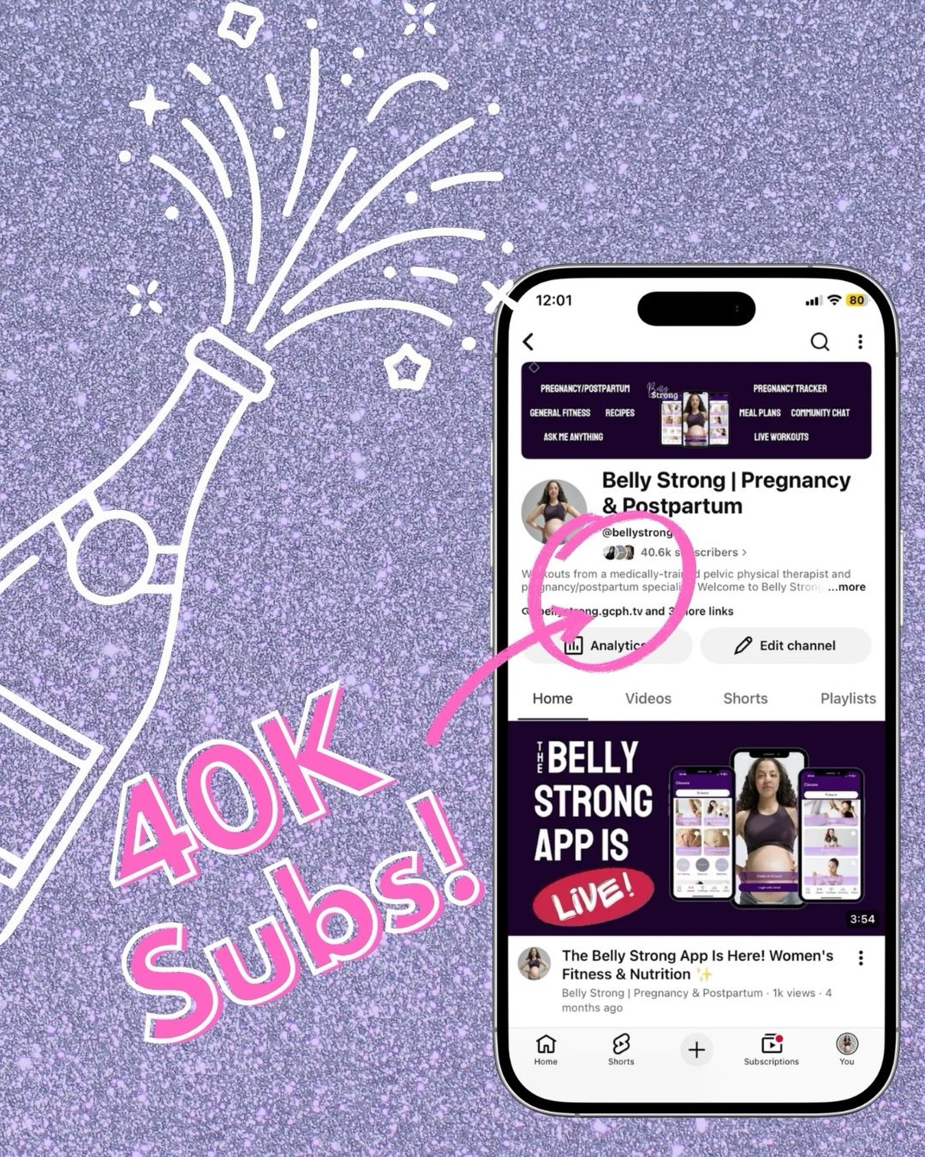 I reached a milestone last week. 40K subscribers on YouTube 🙌🏽 I’m consciously trying to be proud of this achievement, because honestly, it’s been 6 years and a long slog, and sometimes I feel like I should be doing better than I am. 

But as my husband likes to remind me, not a lot of creators get to this point. So I’m grateful that Belly Strong is still growing, and really happy to see how it’s changing things for your pregnancy and postpartum recovery journeys. 

I’ve been enjoying some rare tjme off for the past week, but I’ll be back with my usual Live workouts next Tuesday in the app ✨ 

#prenatalfitness #pregnancyworkout #postpartumfitness #womensfitness #fitmom
