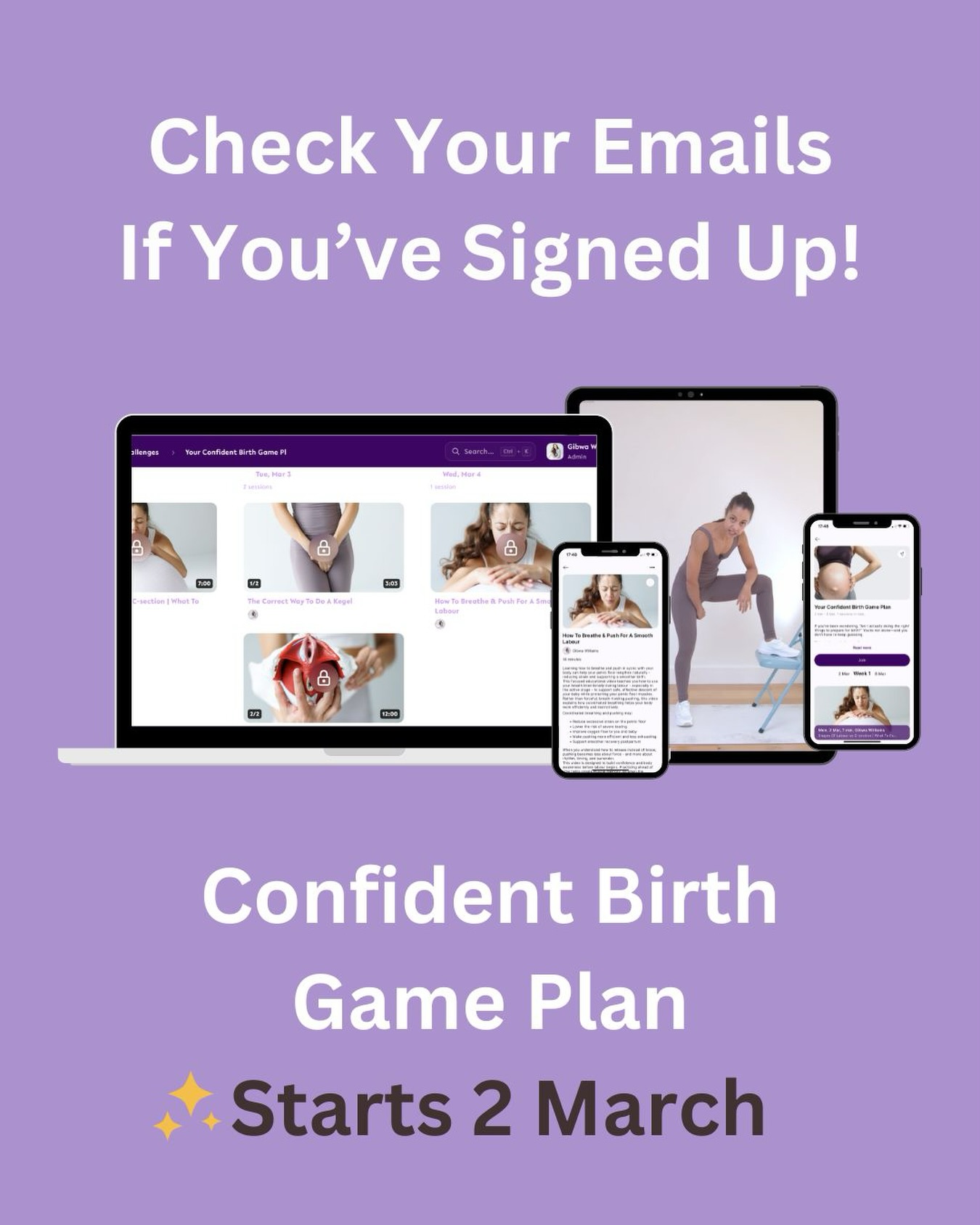 Just this! If you’ve signed up for the game plan, we start on Monday ✨ Check your emails (including spam, junk or promotions folders) as I’ll be sending you your free access soon x 

There’s still time to join us as we prep for labour. Comment BIRTH and I’ll DM you the link, or check out my bio :) 

#pregnancy #childbirth #momlife #pregnant #pregnancydiary